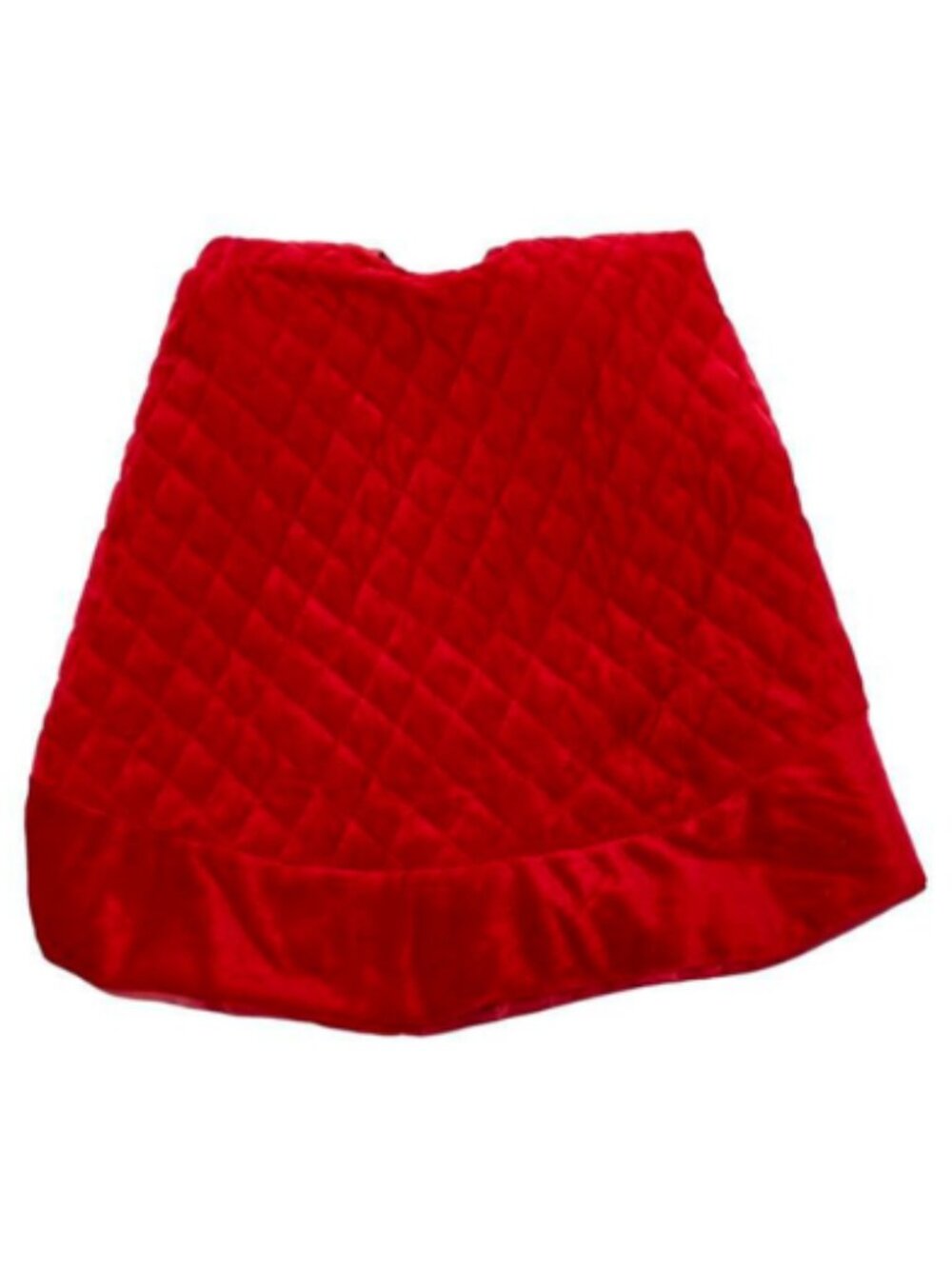Infinite NWT Christmas Red Quilted Velvet Tree Skirt, 48" Diameter